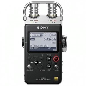 索尼（SONY）PCM-D100 數(shù)碼錄音棒/錄音筆 專(zhuān)業(yè)DSD錄音格式 支持無(wú)損音樂(lè)播放 黑色