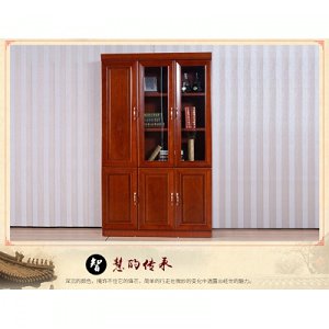 多孚辦公家具辦公柜木質(zhì)實(shí)木皮文件柜油漆書柜玻璃門斗柜柜子