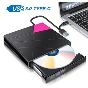 外置移動光驅(qū) 讀卡器 USB擴(kuò)展口 三合一外接USB3.0光驅(qū) 臺式電腦筆記本適用 黑色 USB3.0黑色刻錄機(jī)