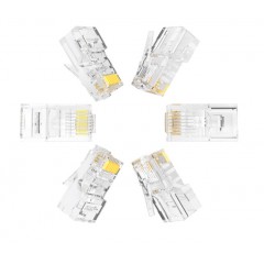 超五類水晶頭 超5類RJ45網絡水晶頭 8P8C電腦網線接頭 Cat5e水晶頭 100個WL-5100
